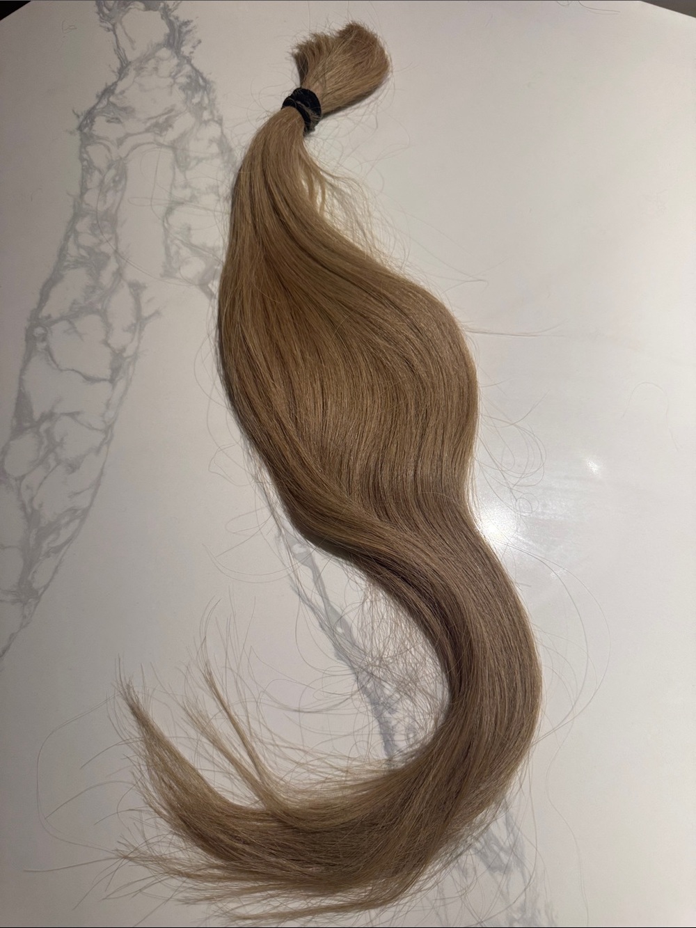 Russian raw hair extensions light ash blonde ponytail 22” 50g new